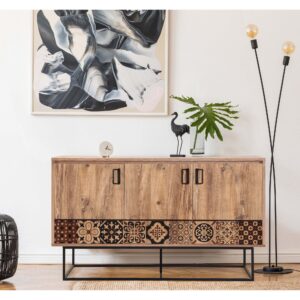 Stylish,scandinavian,living,room,interior,with,modern,wooden,commode,,stylish