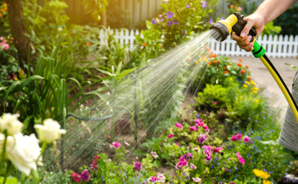 gardener-with-watering-hose-sprayer-water-flowers-garden-summer-sunny-day