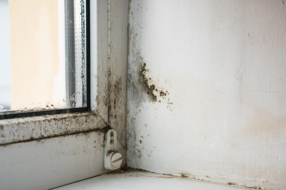 Mold Black Fungus White Wall Corner Near Window