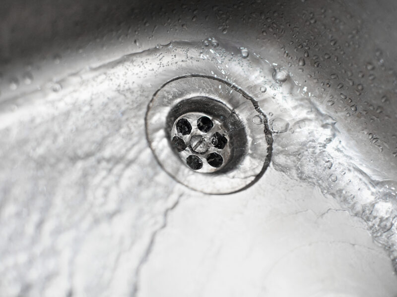 Swirl Water Going Down Sink