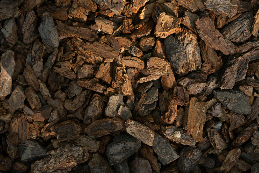 Pile Wood Chips Be Used As Landscaping Mulch High Quality Photo