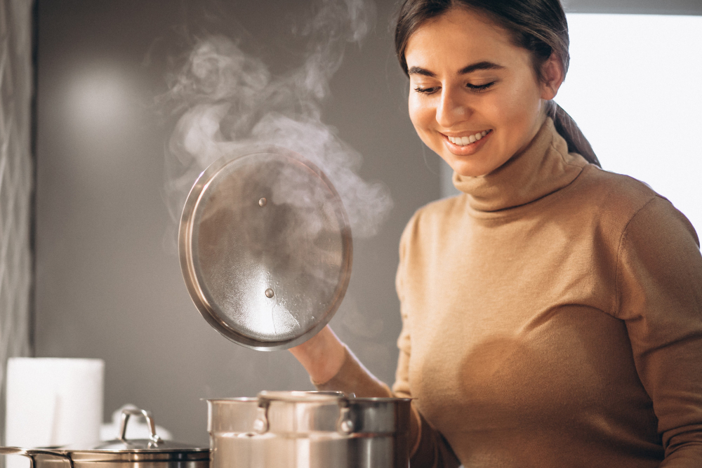 Woman Cooking Kitchen