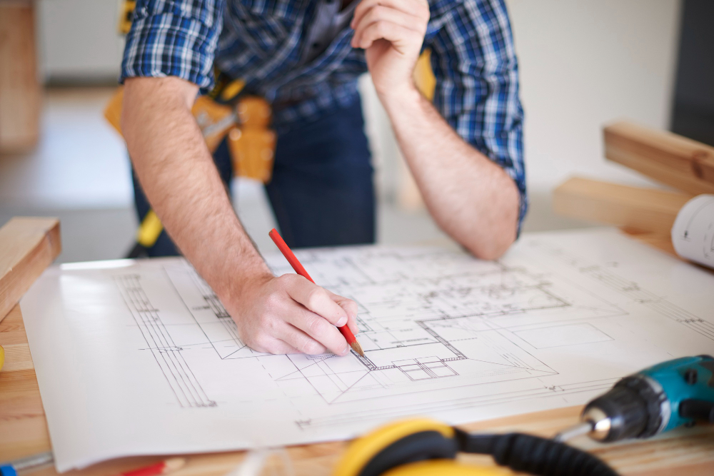 Worker With Amendments Blueprint House