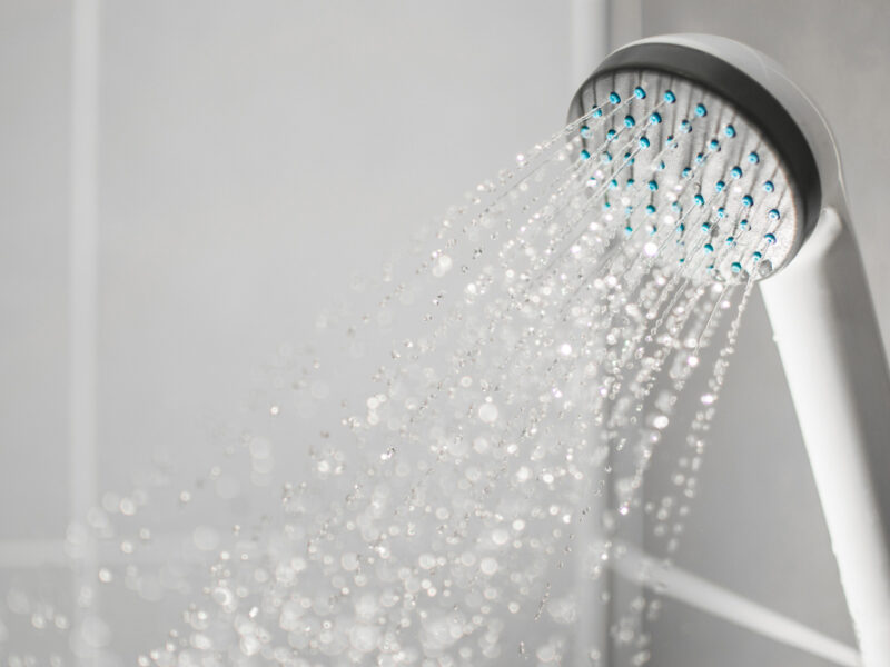 Droplets Flowing From Shower