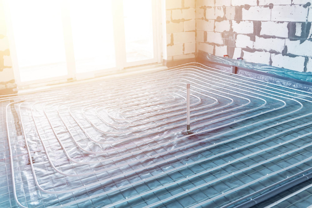 Underfloor Heating Pipes Installation Construction Site