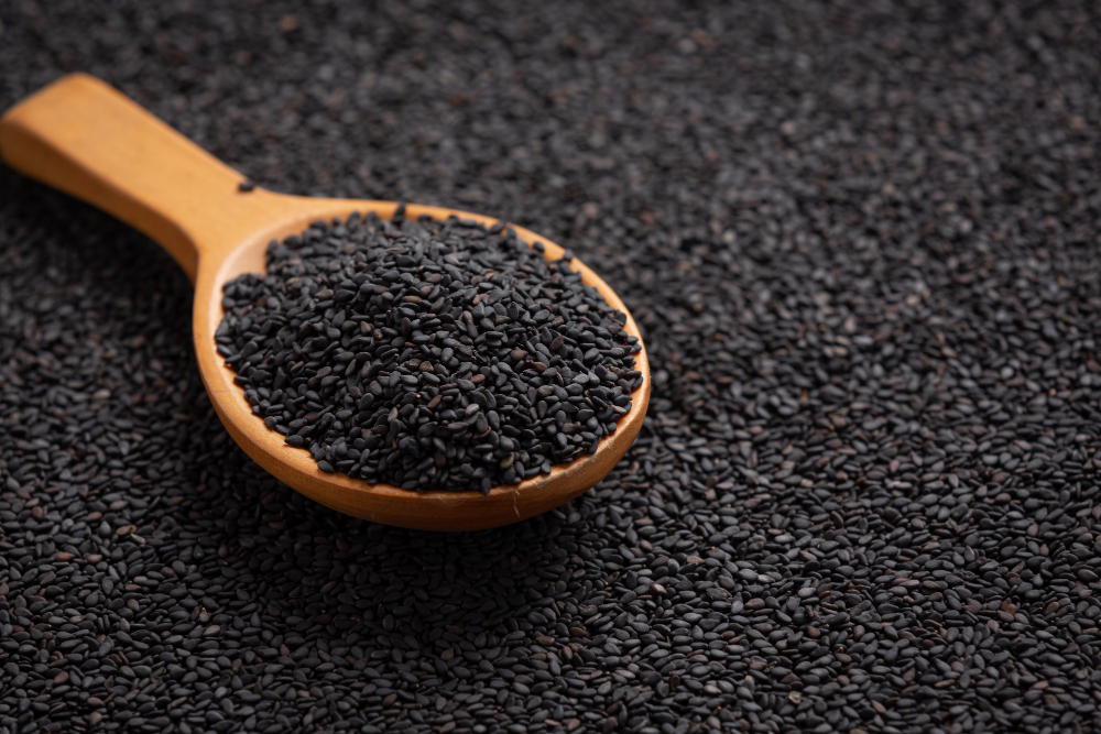 Black Sesame Dark Background