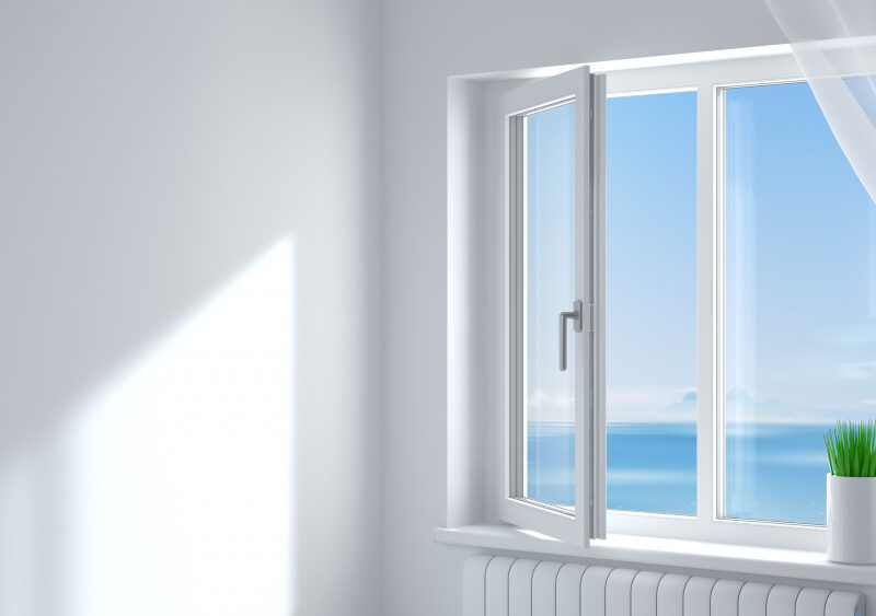 Open White Modern Plastic Window Room
